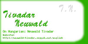 tivadar neuwald business card